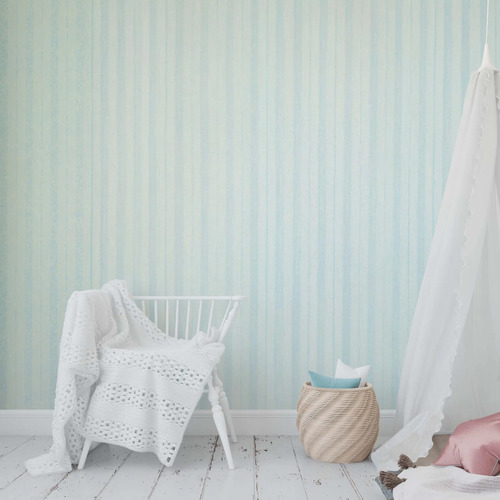 Papel Vinilizado Rayado Celeste Decorpaper Muresco 1181/1 Ds