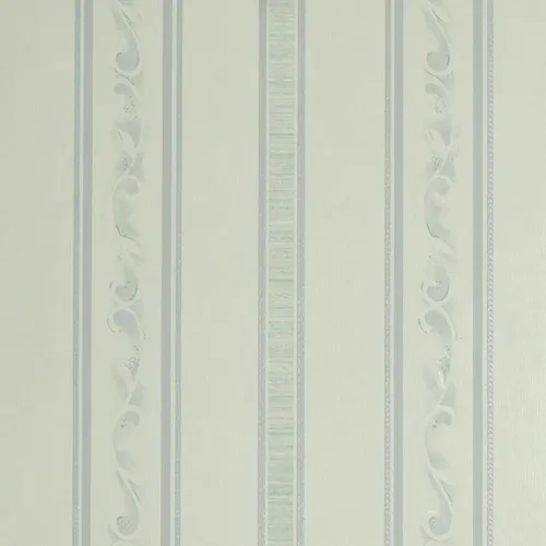 Papel Vinlizado Blanco Rayas Celes Decorpaper Muresco 1182/1