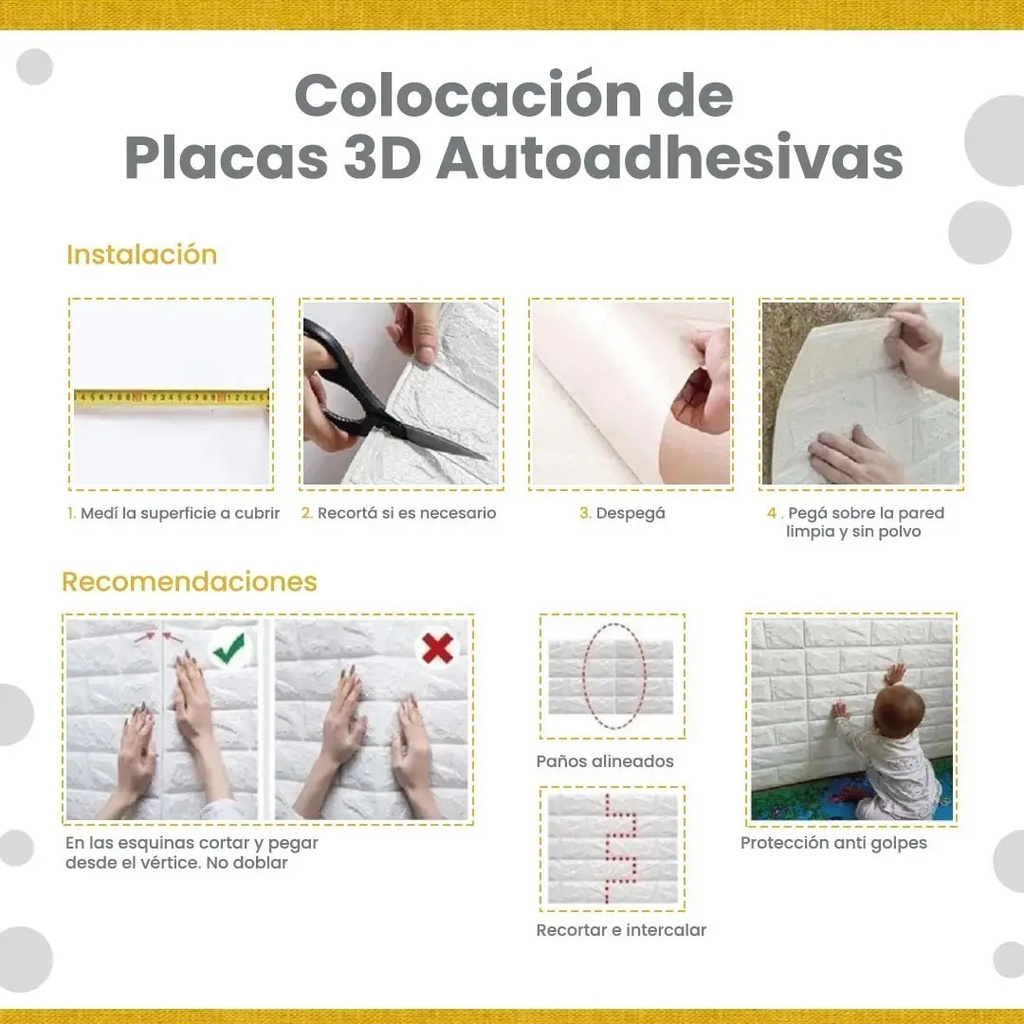 Placas 3d Autoadhesivas Pared Muresco Pintable/lavable Ladri Piedra Negra
