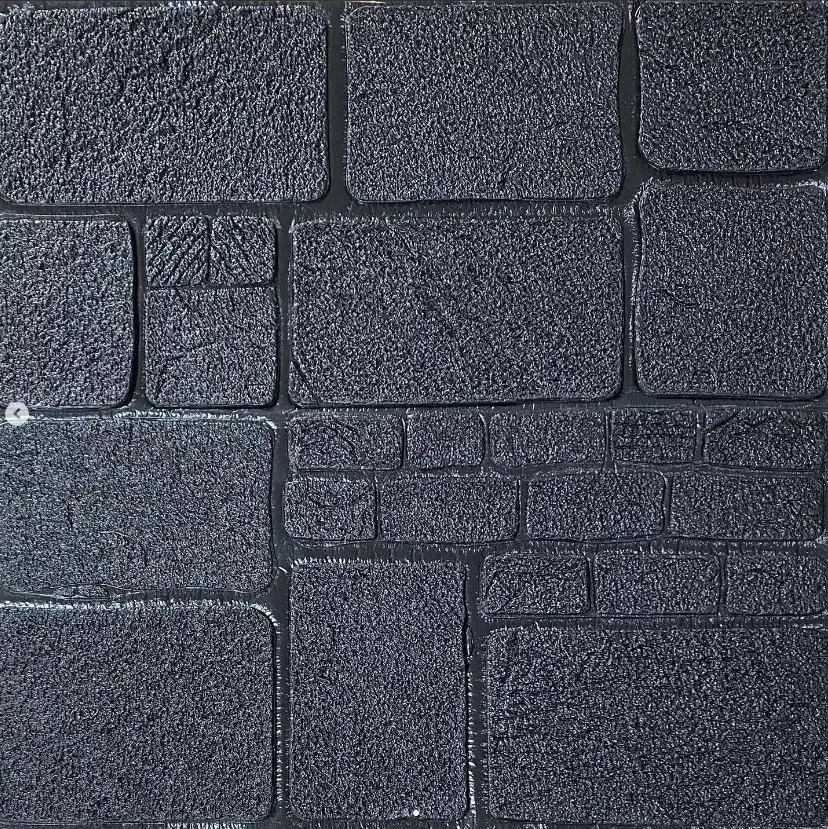 Placas X 10 3d Autoadhesivas Pared Muresco Pintable/lavable  Blanco Piedra Negra