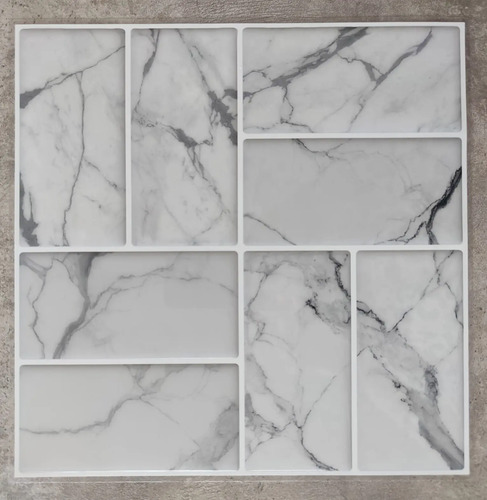 Ceramico Autoadhesivo Muresco Simil Marmol Carrara 25,4 X25,4 DecoStock