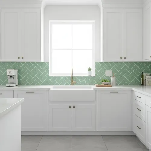 Cerámico Autoadhesivo Muresco Espiga 1672/1 Verde 26x26