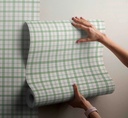 Papel Vinilizado Cuadrillé Verde Viva La Casa Muresco 185/1