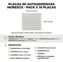 Placas X 10 3d Autoadhesivas Pared Muresco Pintable/lavable  Blanco Laja