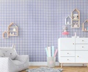 Papel Vinilizado Cuadrillé Azul Viva La Casa 185/3 Muresco