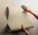 Papel Vinilizado Rayado 186/3 Viva La Casa Muresco Decostock Amarillo Pastel