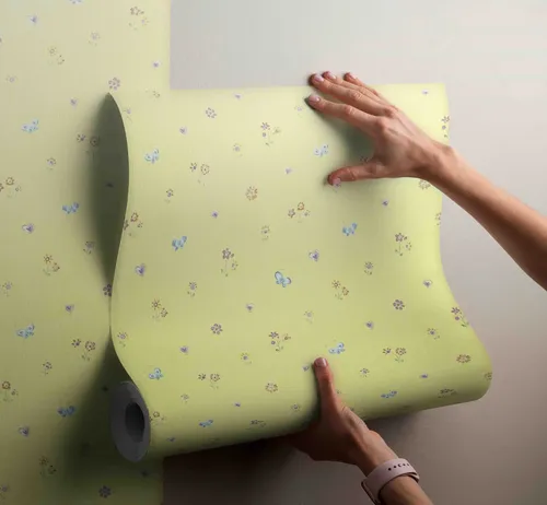 Papel Vinilizado Viva La Casa Flores Muresco Infantil 189/4