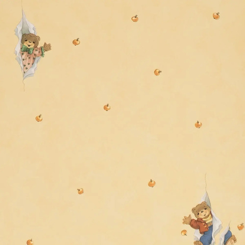Papel Vinilizado F/ Amarillo Infantil Osos Dream World Ds