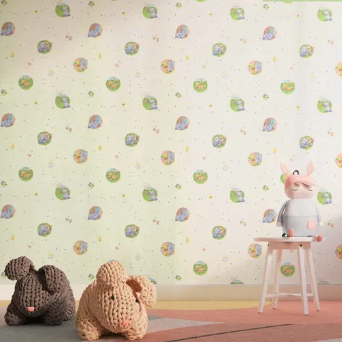 Papel Vinilizado Beige Winnie Pooh Disney 197/1 Muresco Ds