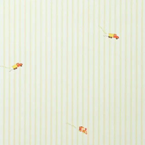 Papel Vinilico Texturado Rayas Amarillo Tren Muresco 2040/2