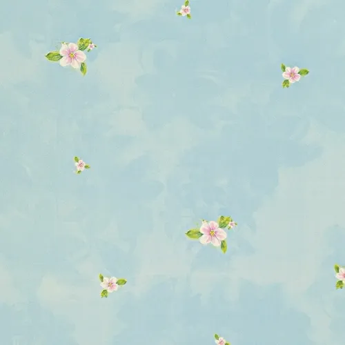 Papel Vinilico F/ Celeste Flores 2043/1 Muresco Disney Ds