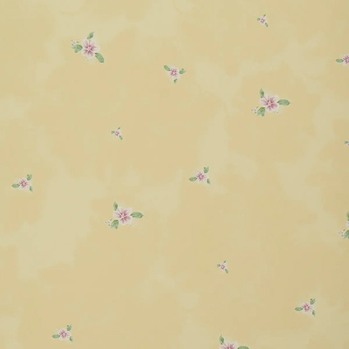 Papel Vinilico Texturado F/amarillo C/ Flores 2043/2 Muresco