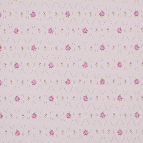 Papel Vinilico F/ Rosa Con Florcitas 2061/1 Muresco Infantil Disney