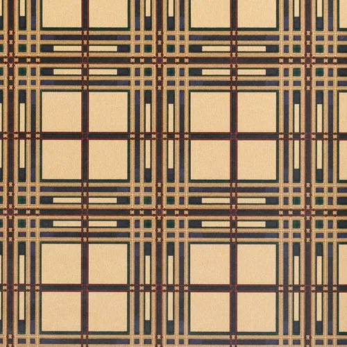 Papel Vinilizado Importado Escoces Beige Est. Ingles 25894 Club House Kingfisher DecoStock