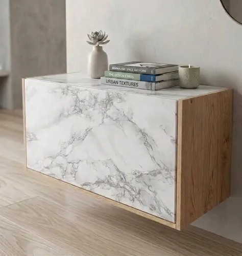 Rollo De Pvc Autoadhesivo Carrara Símil Marmol Muresco 2 M DecoStock