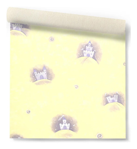 Papel Vinilizado Magic Dreams Castillo Fondo Amarillo 3901/1 DecoStock