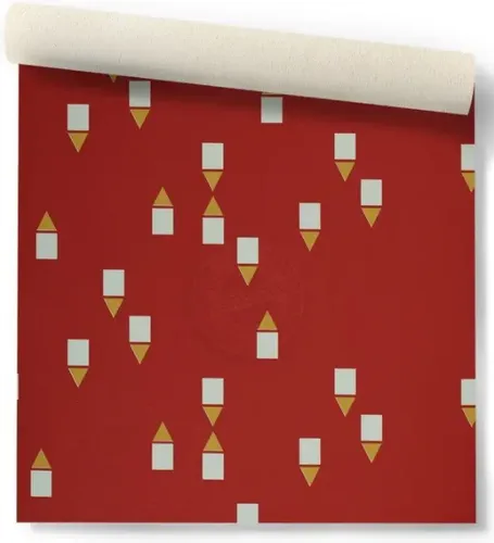 Papel Vinilico  Texturado Fondo Rojo  Muresco Picnic 2302/1 DecoStock