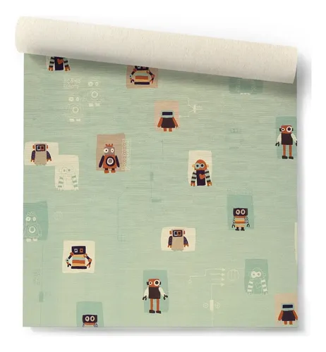 Papel Vinilico Texturado Robots Nido Muresco 8708/1