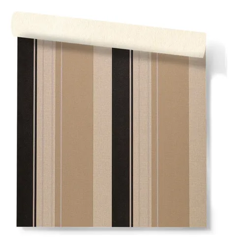 Papel Vinilico Texturado Rayas C/ Negro Muresco Urban 4709/1 DecoStock