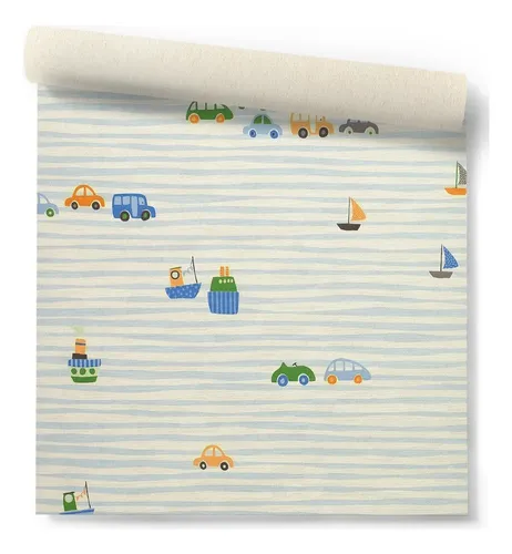 Papel Vinilico Texturado Autos Barcos Nido Muresco 8701/1