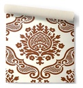 Papel Vinilizado Amarie Muresco Arabescos Ocre 32/6 DecoStock