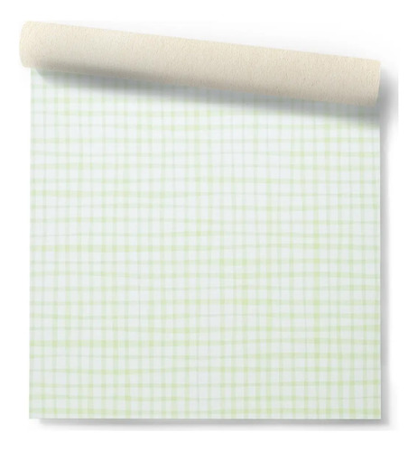 Papel Vinilico Cuadrillè Verde Pastel 8702/2 Nido Muresco DecoStock