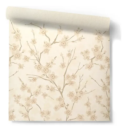 Papel  Vinilizado Ramas Con Flores Iara Muresco 72/2 DecoStock