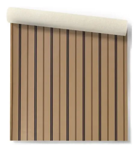 Papel Vinilizado Importado Est. Ingles 25929 Rayado F/marrón Club House Kingfisher DecoStock