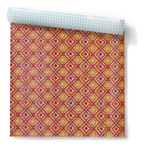 Rollo De Pvc Autoadhesivo Muresco Rollo:45cmx10mt  Vitraux DecoStock