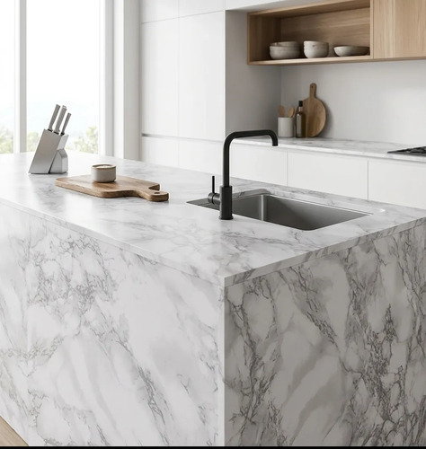 Rollo De Pvc Autoadhesivo Carrara Símil Marmol Muresco 2 M DecoStock