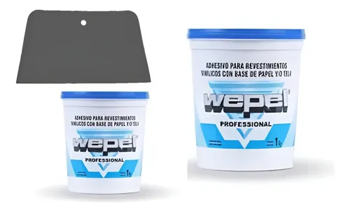 Adhesivo Wepel Papeles X 2 Kg + Espátula Plástica Decostock