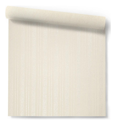 Papel Vinilico Sedado Rayado Crema Cinthia Muresco 6102/2