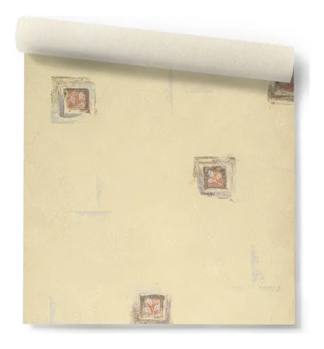 Papel Vinilizado Beige C/diseño Relieves Muresco 9603/2 Ds