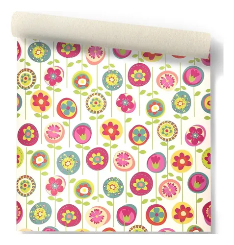 Papel Vinilizado Flores F/ Blanco Hashtag Muresco 9924/1 DecoStock