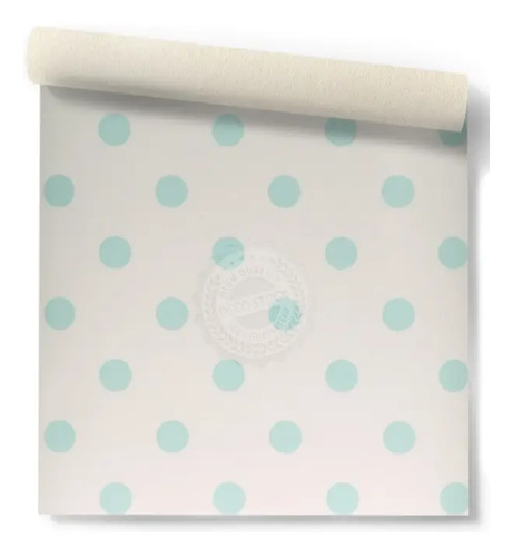 Papel Vinilizado F/blanco Con Lunares Aqua Muresco 3209/3 Cuentos