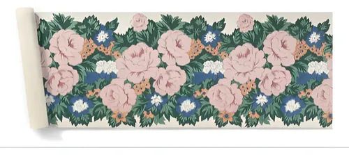 Guarda Vinilizada X 5 Mts - Flores Rosa F/ Blanco 90238/2 DecoStock