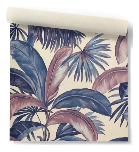 Papel Vinilico Muresco Aura 870/3 Palmera Azul DecoStock