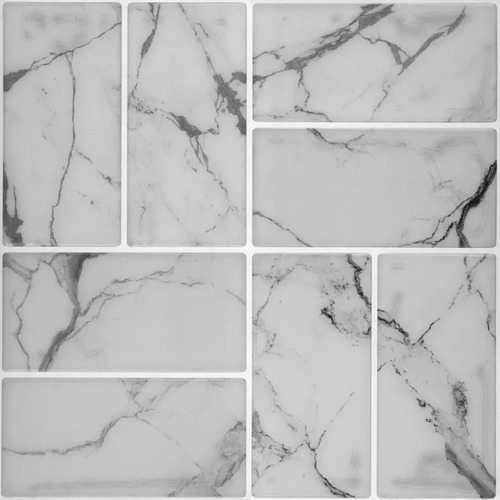 Ceramico Autoadhesivo Muresco Simil Marmol Carrara 25,4 X25,4 DecoStock