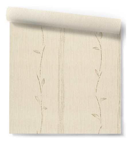 Papel Vinilico Tex. Beige Bamboo Hojas Muresco 9304/3 Dstock