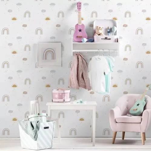 Papel Vinilizado Muresco Viva La Casa 562/1 Infantil Arcoiri
