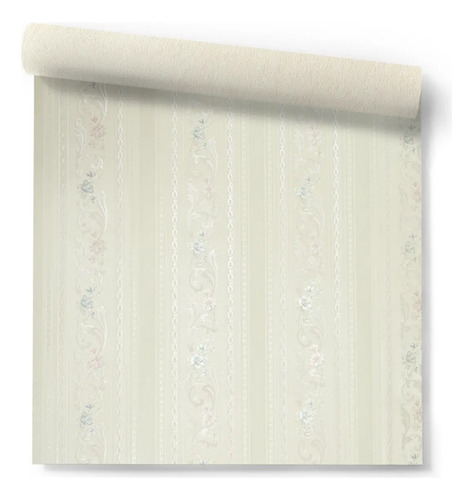 Papel Vinilico Sedado Flores Blanco Stylo Muresco 1470/1 DecoStock
