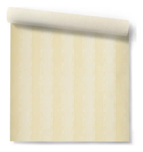 Papel Vinilizado Rayado Amarillo Muresco 3208/7 Decostock Cuentos