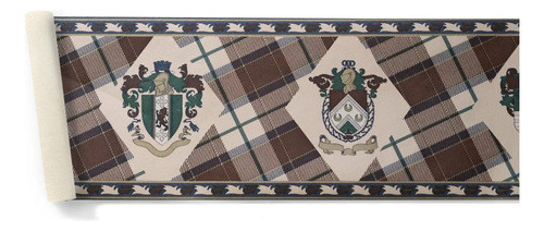 Guarda Vinilica X 4,8 Mts 5538/2 Est. Escoces Escudo F/crema DecoStock