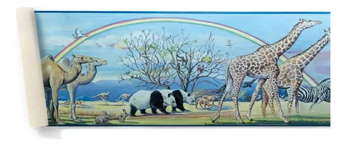 Guarda Vinilizada X 4,57 Mts Paisaje Animales Simil Pintura DecoStock