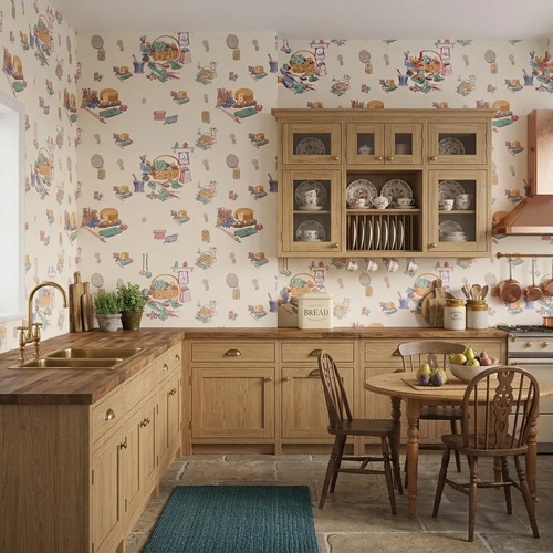 Papel Vinilico Crema Cocina Fashion Point Imperial DecoStock
