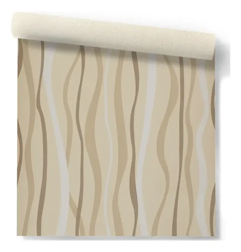 Papel Vinilico F/ Arena Cintas Marrones Galia Muresco 41/2