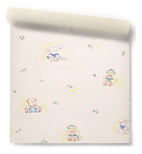 Papel Vinilico F/ Blanco Animalitos Infantil 5066/1 Muresco Disney