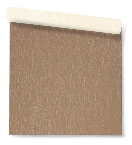 Papel Vinilico Texturado Plisse Marrón Cobre Muresco 6504/2