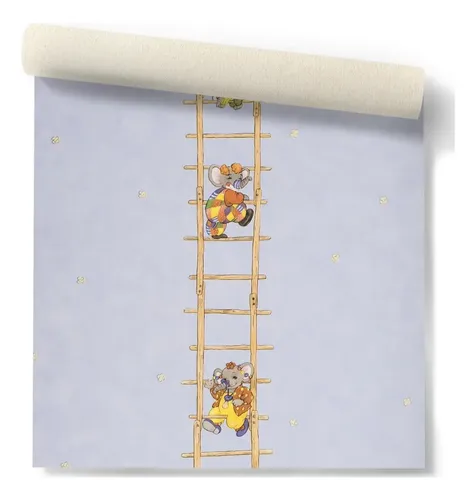 Papel Vinilizado F/celeste Infantil Elefante Dream World Artemisi