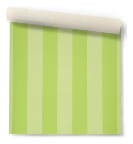 Papel Vinilico Rayado Verde Galia 45/5 Muresco Decostock